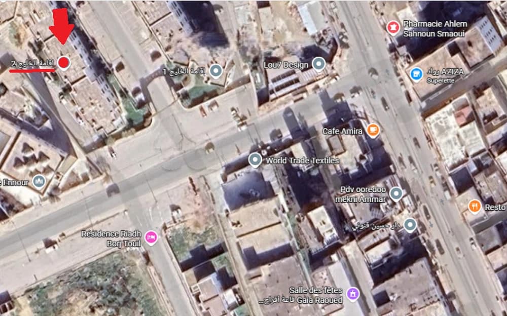 À louer Bel appartement S+2  Résidence "Le Golfe 2" – Cité Chaker, Sidi Amor, Raoued (Ariana)