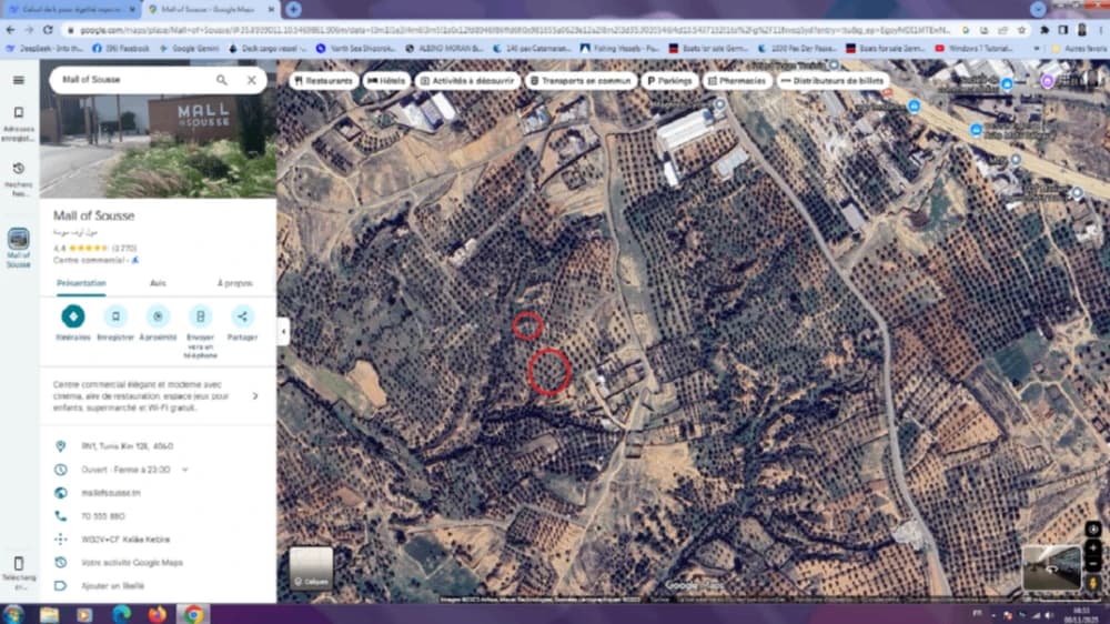 deux lots  terrains à vendre à 500m Sud SOUSSE MALL.