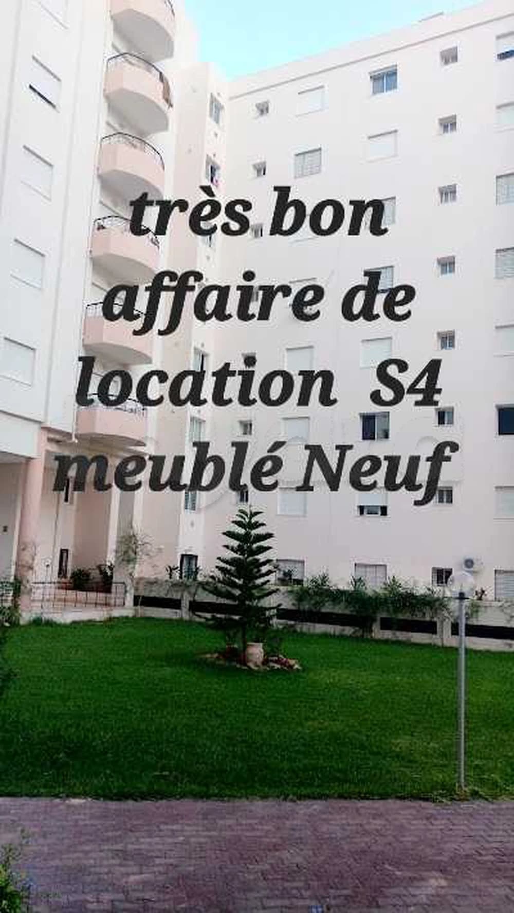 particulier L S4 meublé Neuf Cité Palmeraies l'aouina à l'année 