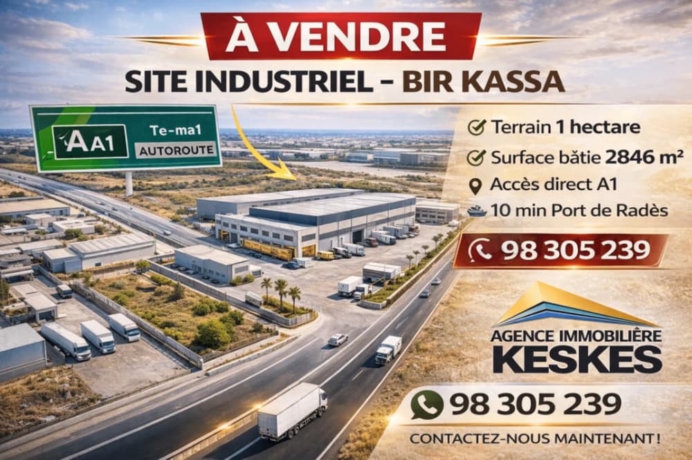 LOCAL  INDUSTRIEL STRATÉGIQUE À BIR KASSA