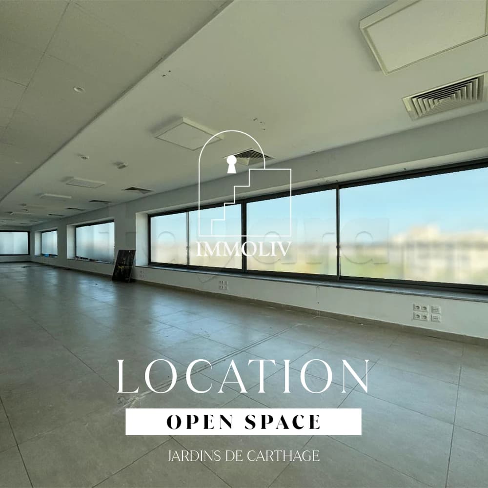 A louer un Open space aux Jardins de Carthage