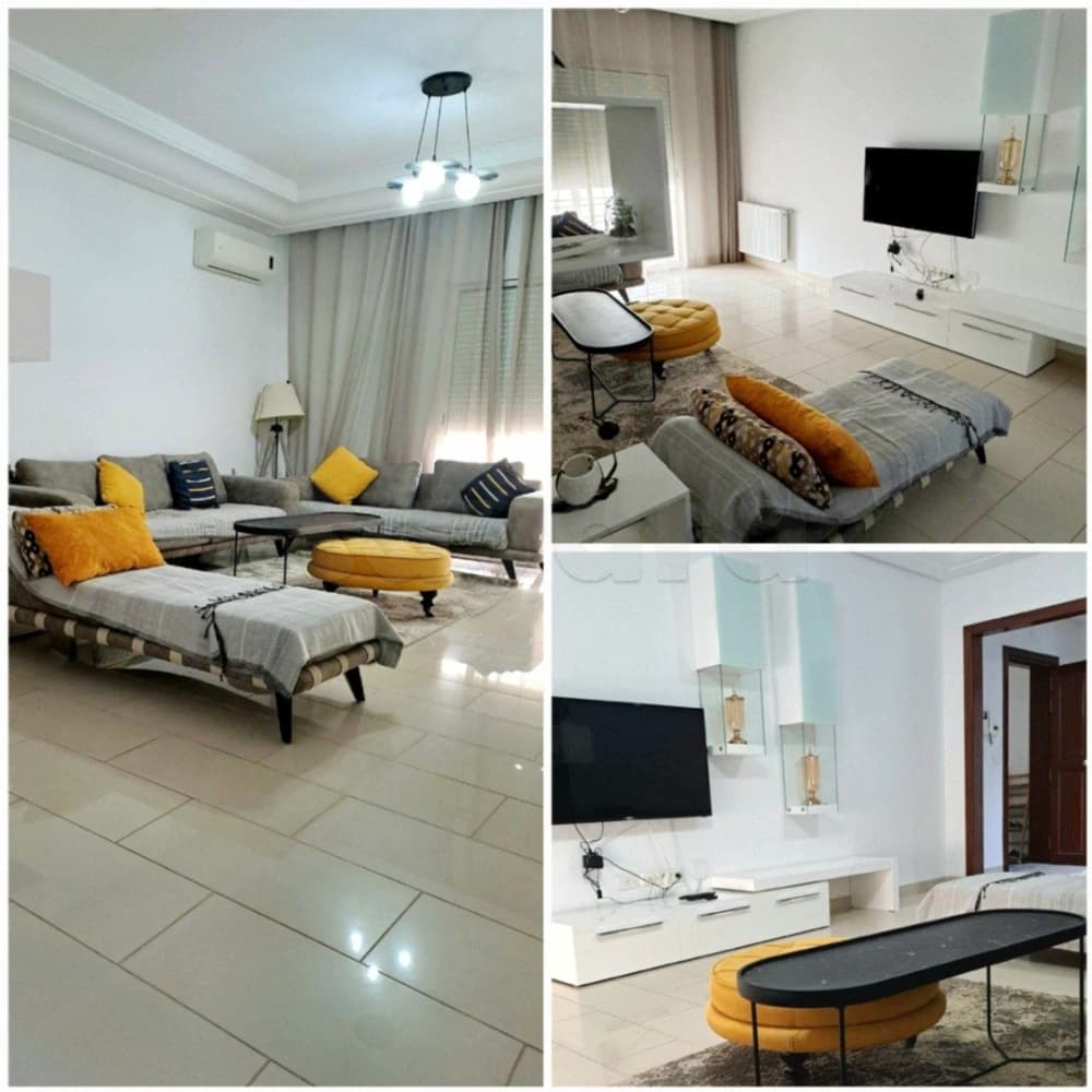 S+4 meublé Neuf pour étranger à l'année Cité Palmeraies l'aouina 