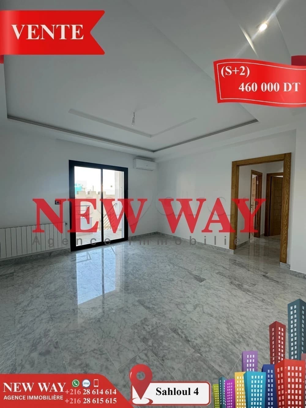 (S+2) Directe Promoteur à Sahloul 4 avec Place de Parking