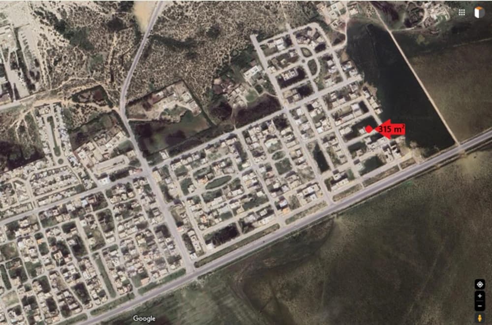 Terrain de 315 m² à Borj Cedria