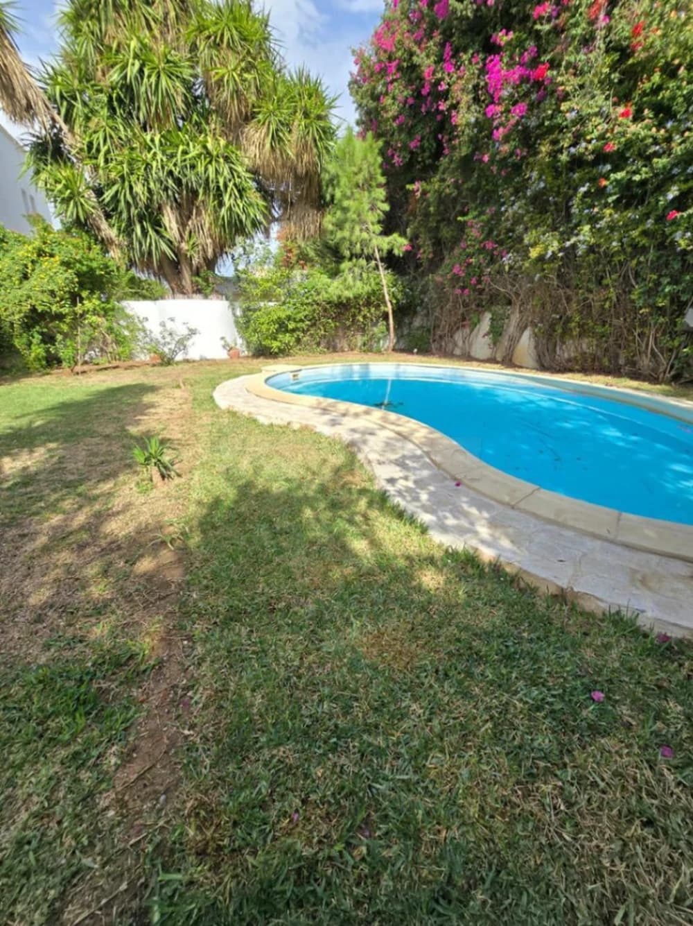 A louer une villa meublée avec piscine à la Marsa 