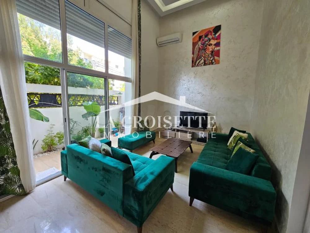 Duplex meublé s+3 avec jardin  à La Marsa MDL0188