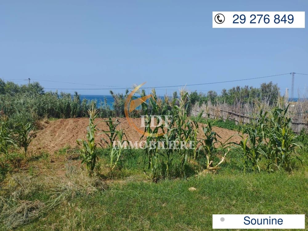 Terrain EN Deuxième position de la Mer à Sounine, Bizerte 