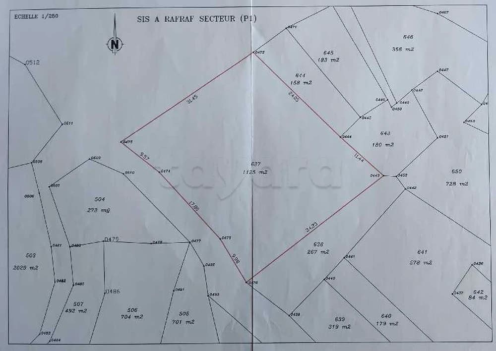 Terrain titré 1125m² Rafraf (Du propriétaire Sans intermédiaire)