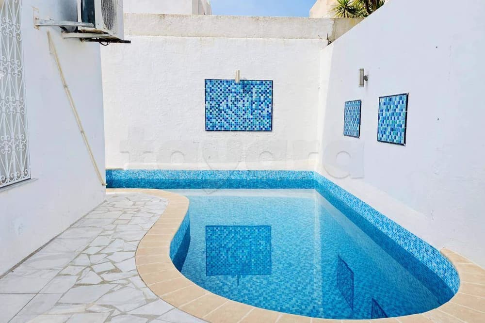Étage de Villa S+3 avec piscine à Yasmine Hammamet – proche Carthage Land