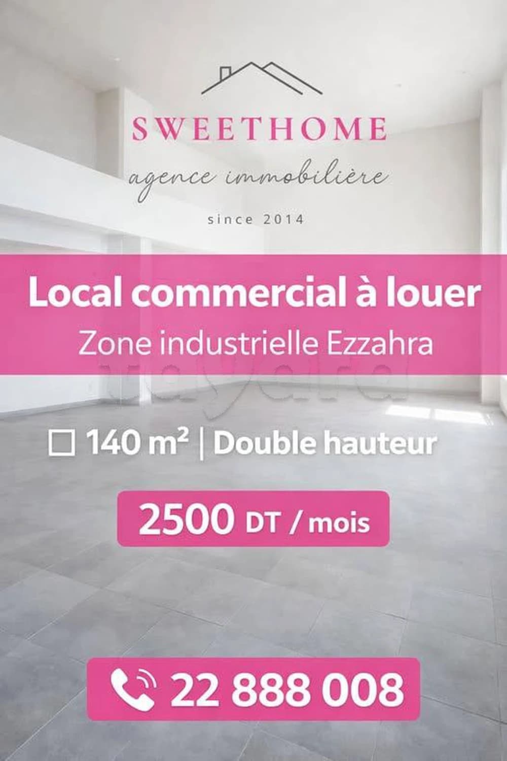 Local Commercial à louer à  Zone industrielle Ezzahra 