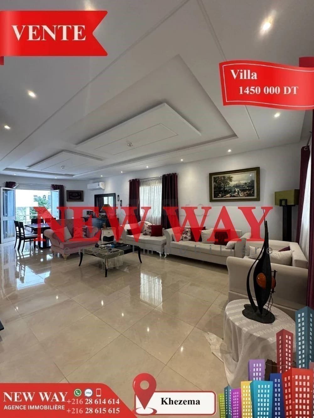 Villa à Khezema ouest , dans un quartier résidentiel