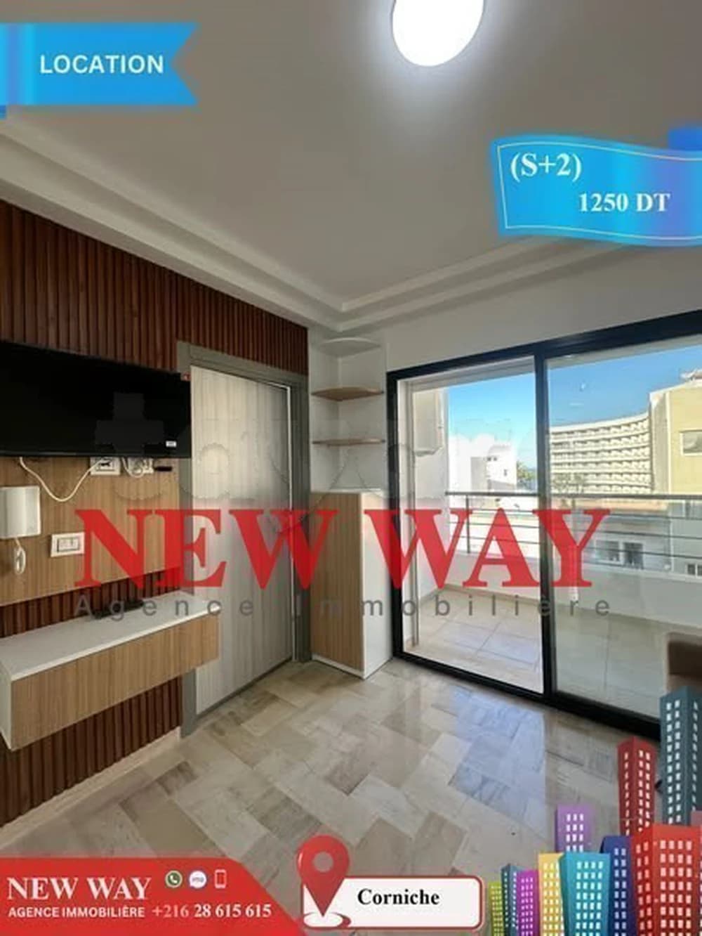  (S+2) meublé  à Corniche prés de la mer  