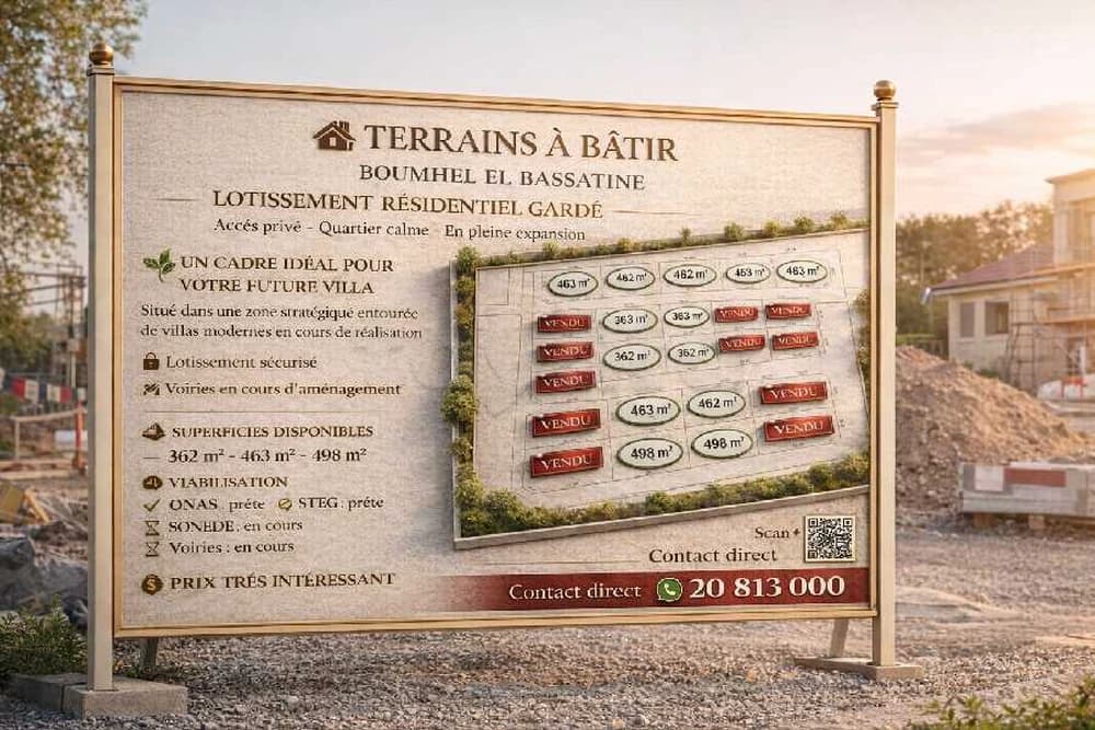 للبيع اراضي في بومهل البساتين 