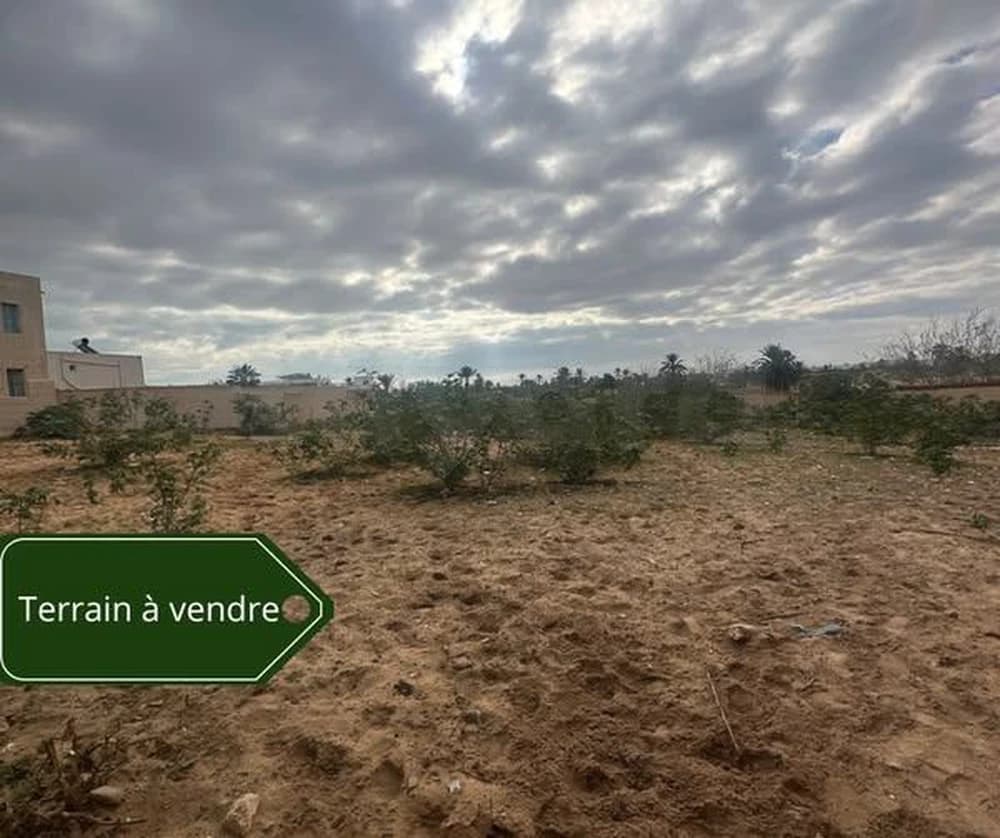 Terrain titre bleu  à vendre à la zone touristique Djerba 