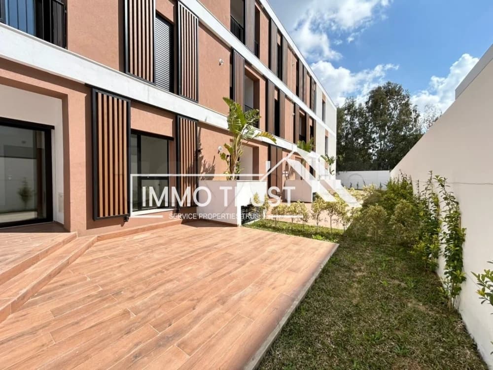 🏠Appartement S+1 jamais habité avec jardin à La Soukra