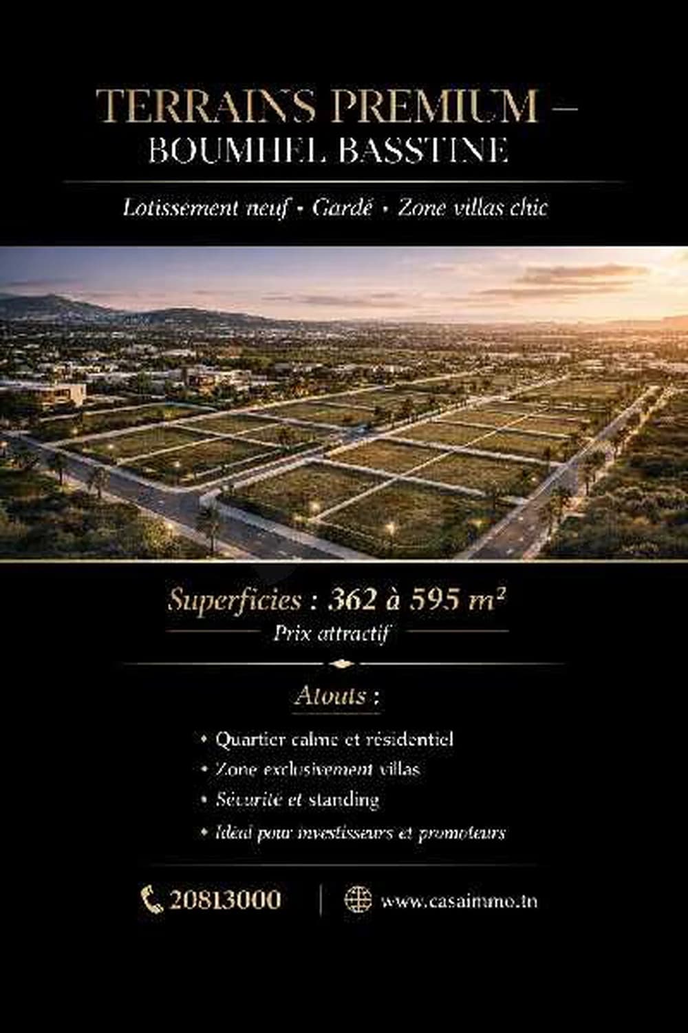 A vendre des terrains a boumhel bassatine