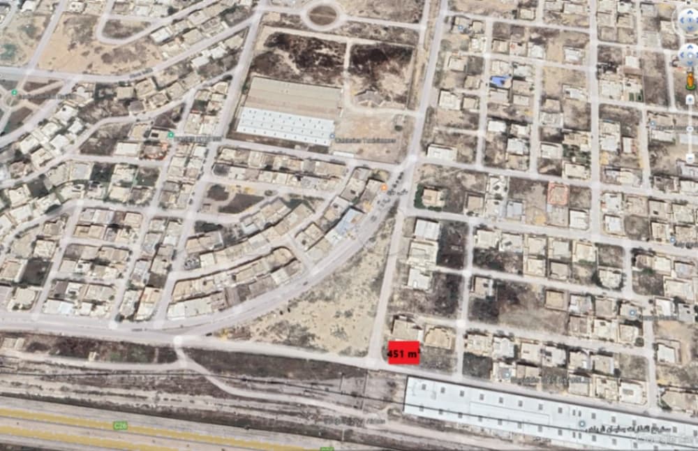 Terrain de 451 m² à Borj Cedria