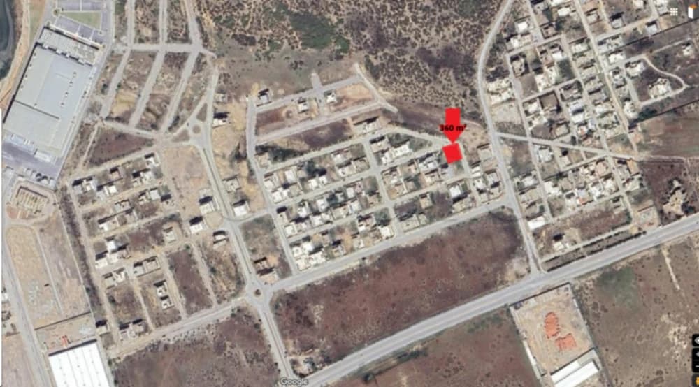 Terrain de 360 m² à Borj Cedria