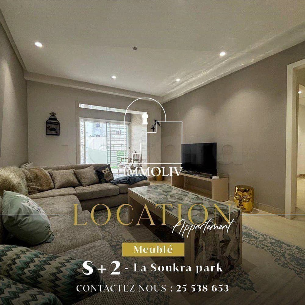A louer un Appt S+2 meublé à la Soukra park