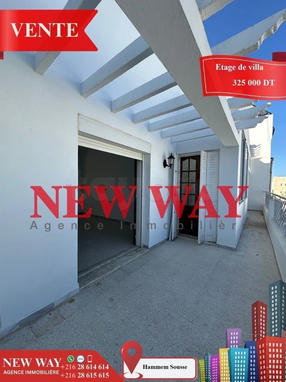 Etage de Villa avec une entrée indépendante à Hammem Sousse 