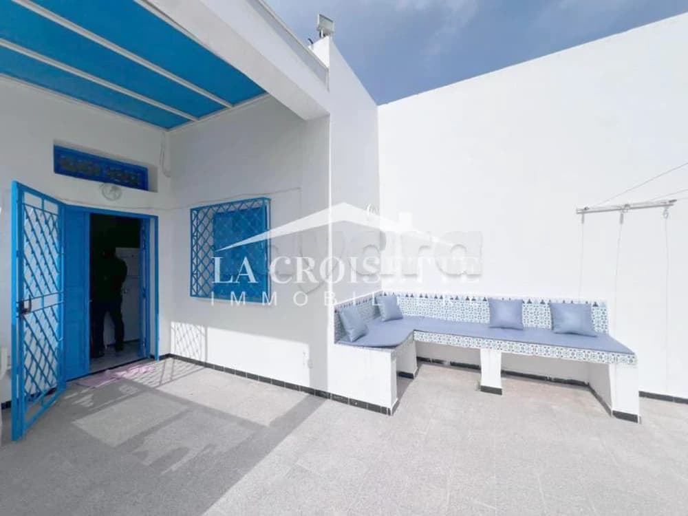 Appartement meublé s2 avec terrasse à louer à Carthage MAL2158