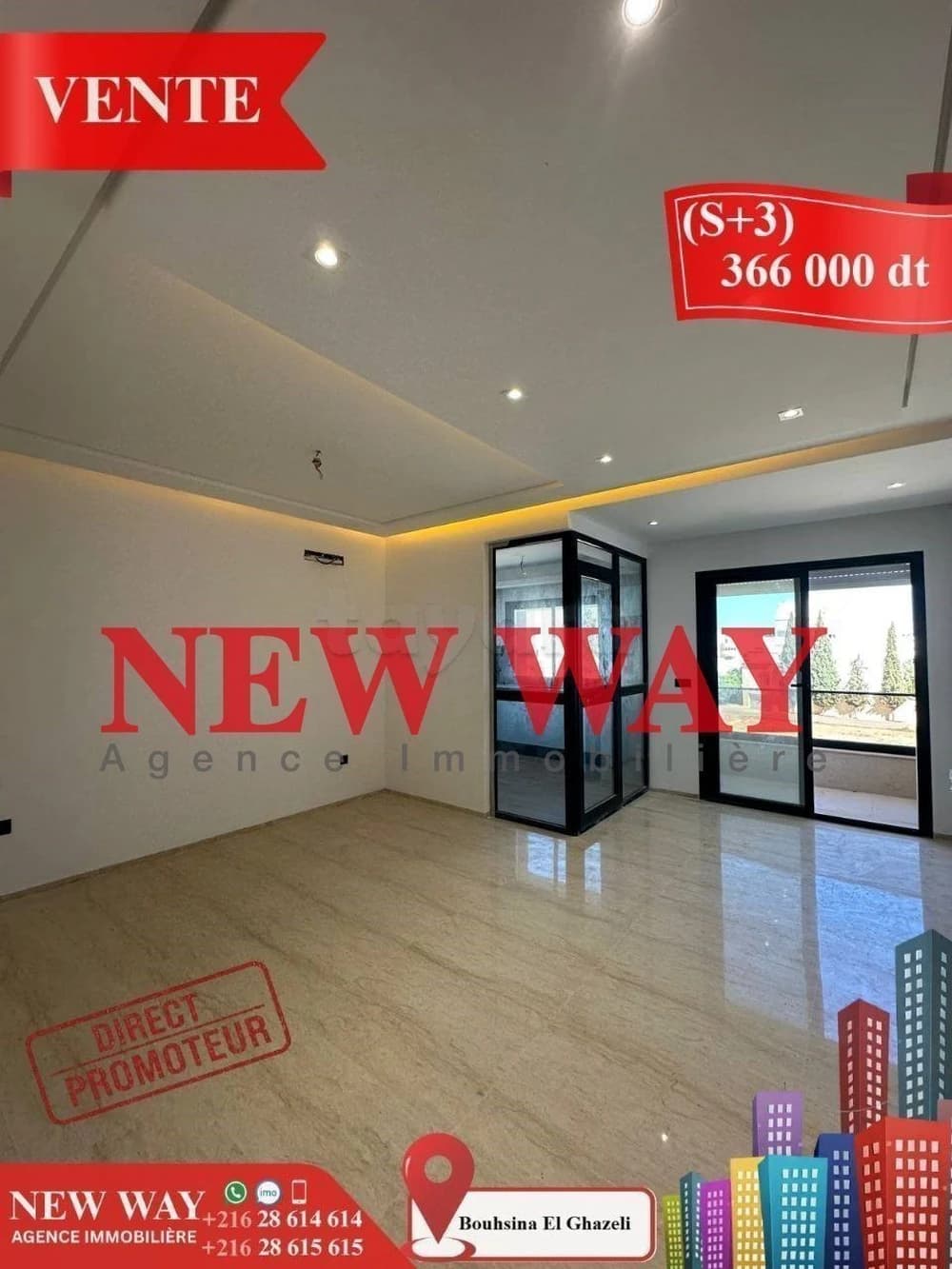 (S+3) à Bouhsina el Ghazali  Direct Promoteur 