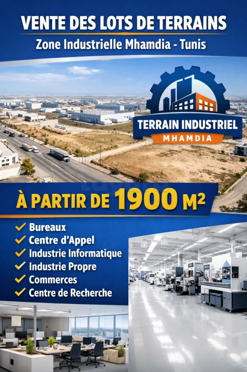 lots de trrain industriel Mhamdia 