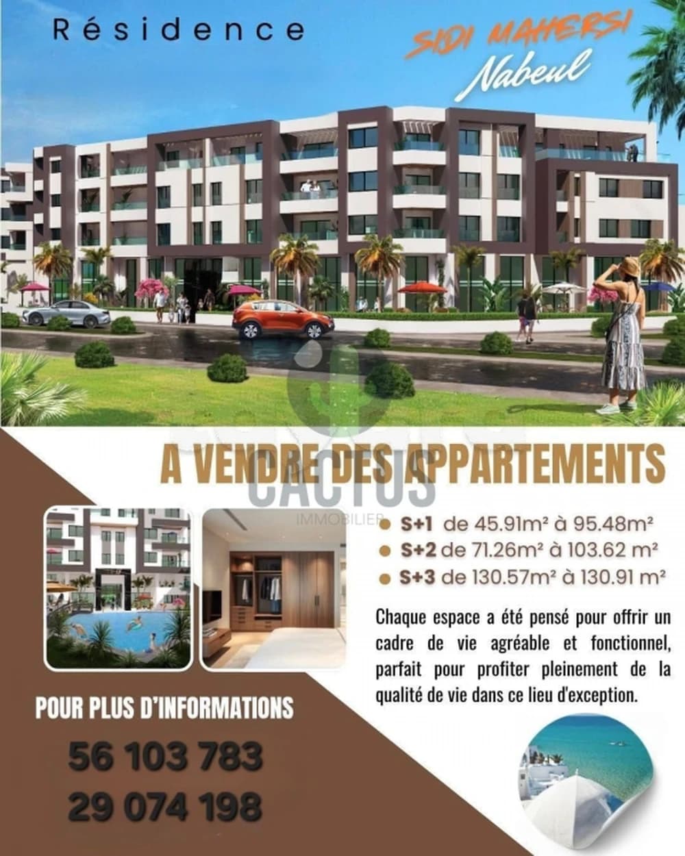 Nouveau Projet R+3 à Sidi Mahersi, Nabeul.