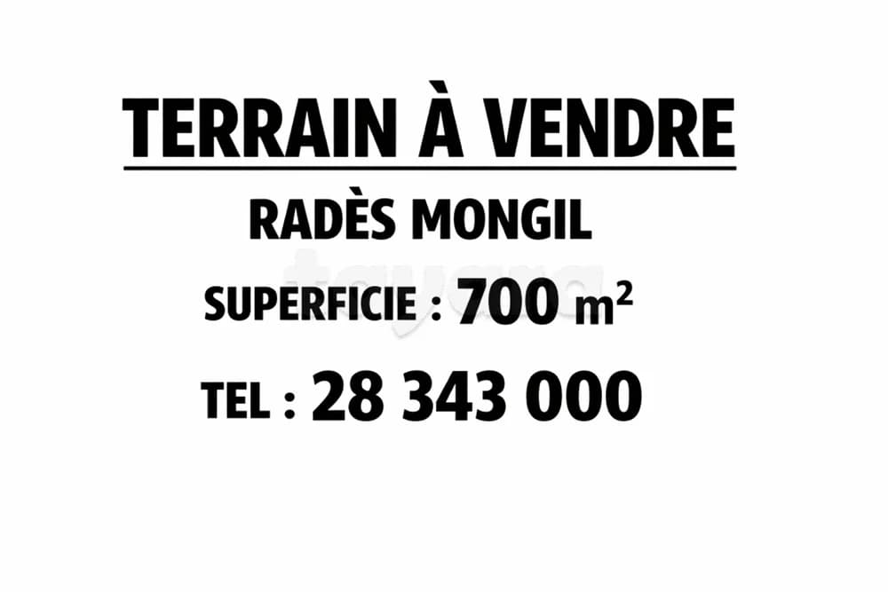 Terrain à a Radès Mongil 
