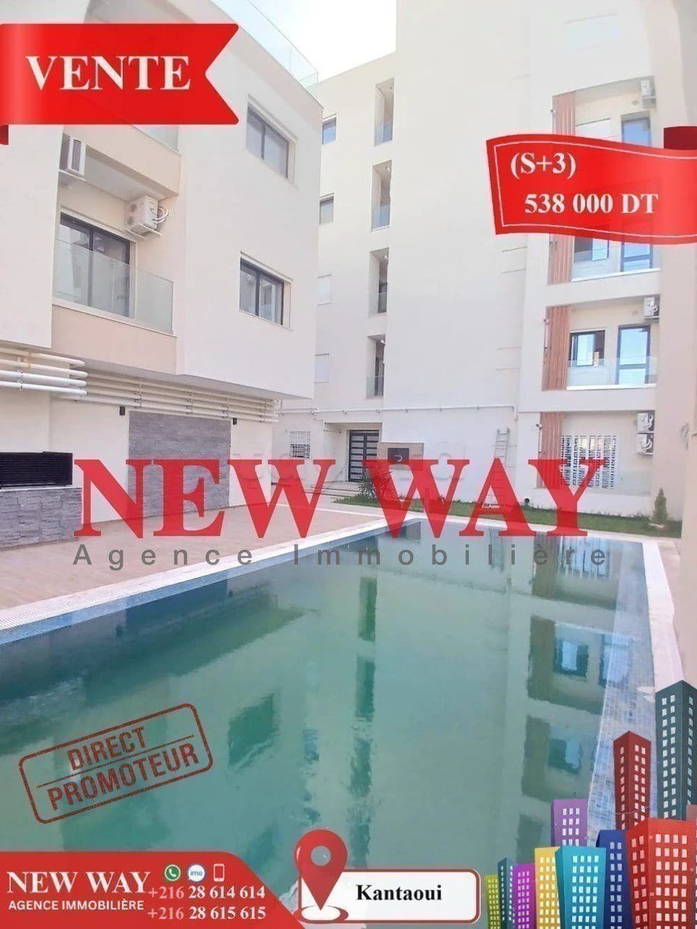 (S+3) à  Kantaoui  Direct Promoteur,  Prés de la Mer     
