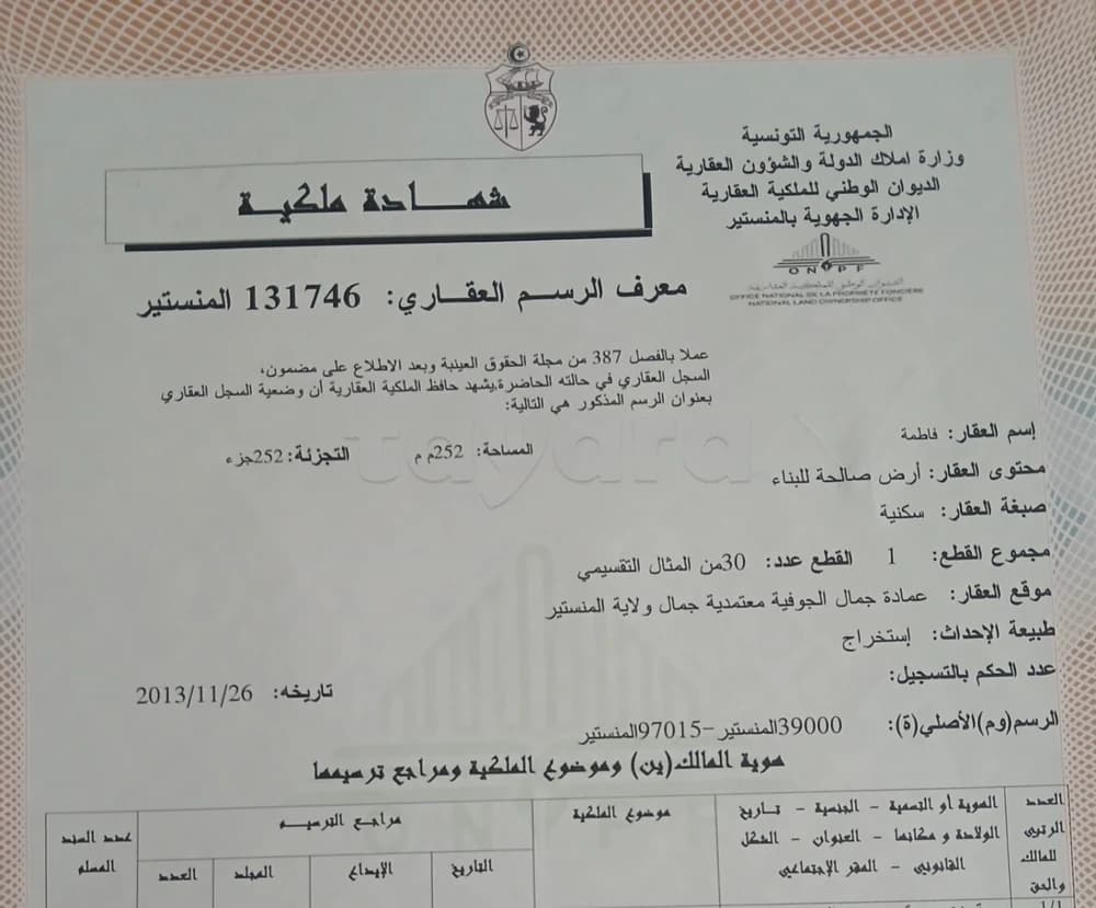 ارض صالحة للبناء للبيع