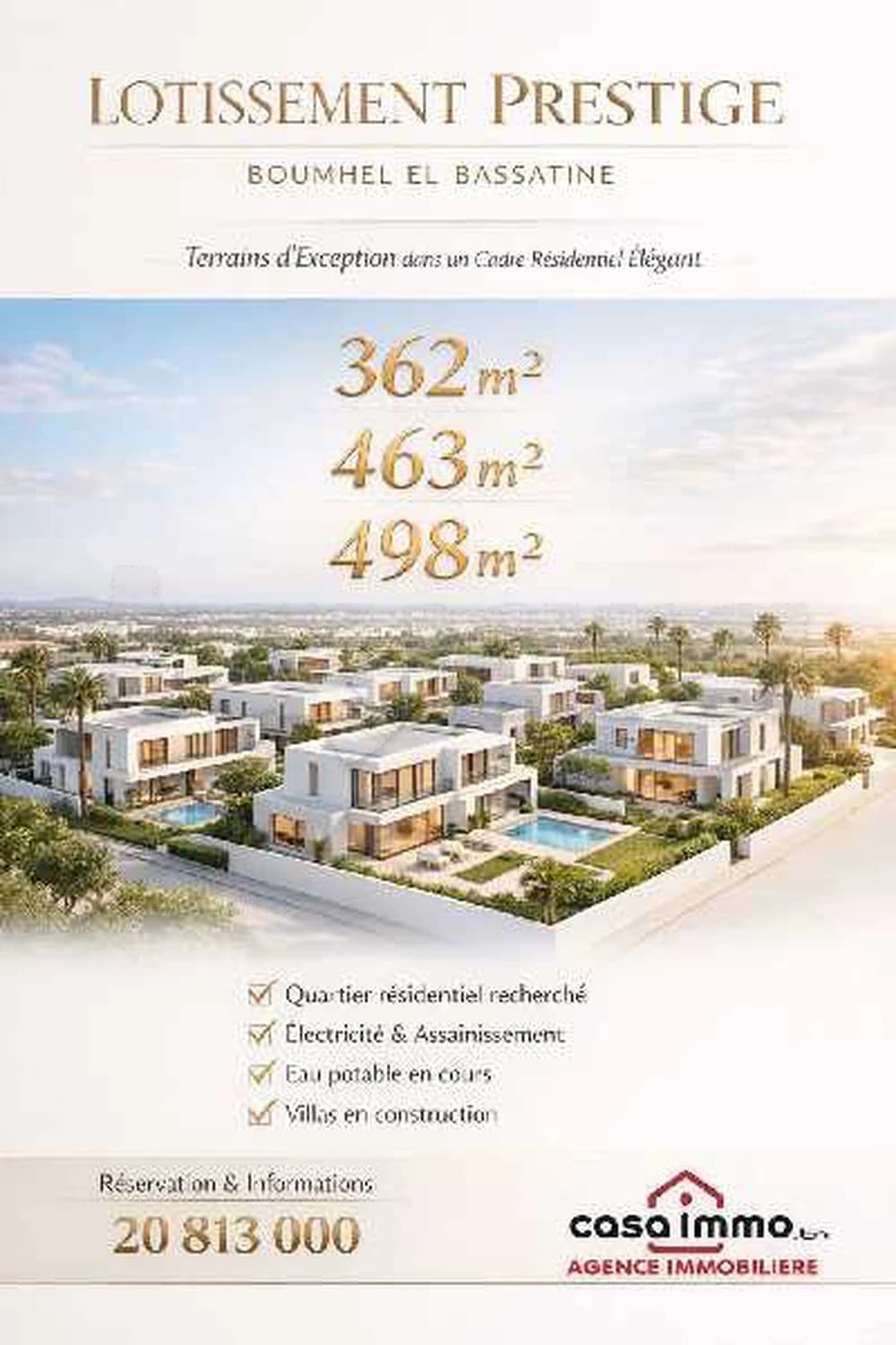 أراضي للبيع في بومهل البساتين 