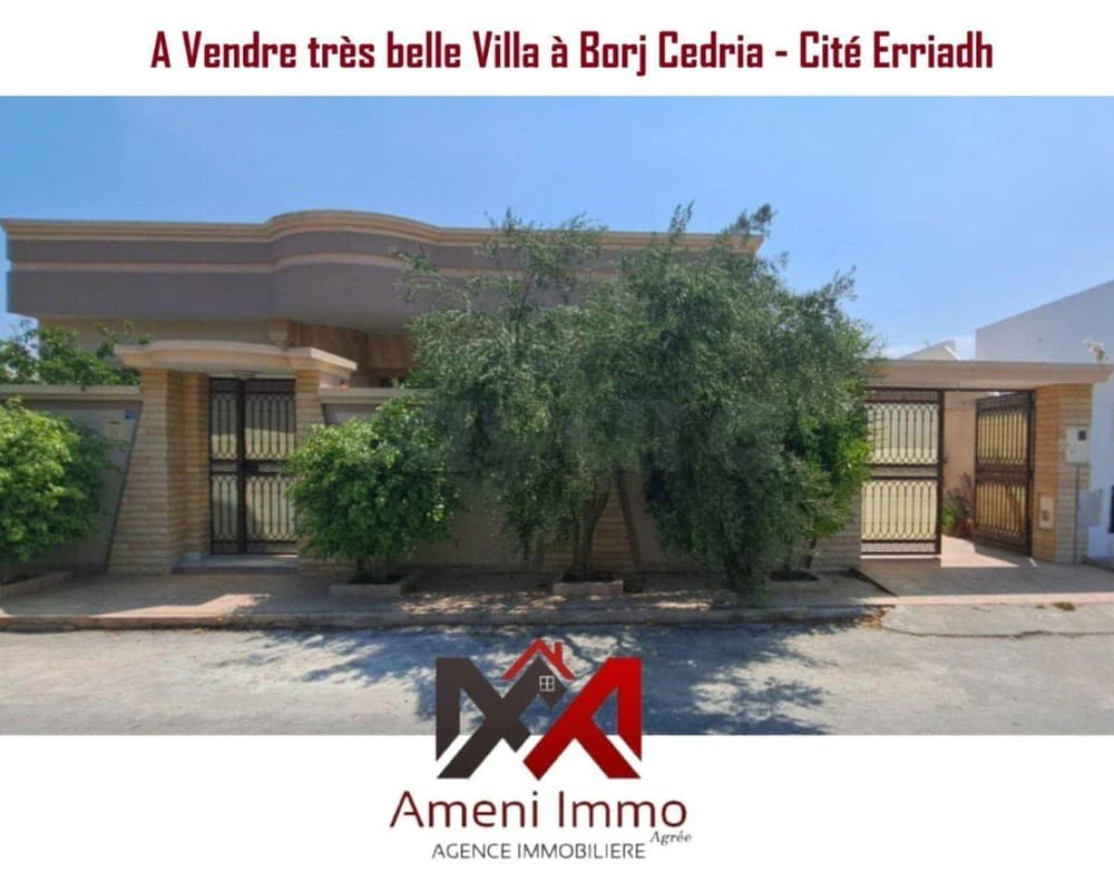 A vendre Villa S+4 à Borj Cedria - Cité Erriadh  prés terminus Train " Cité Erriadh ".
