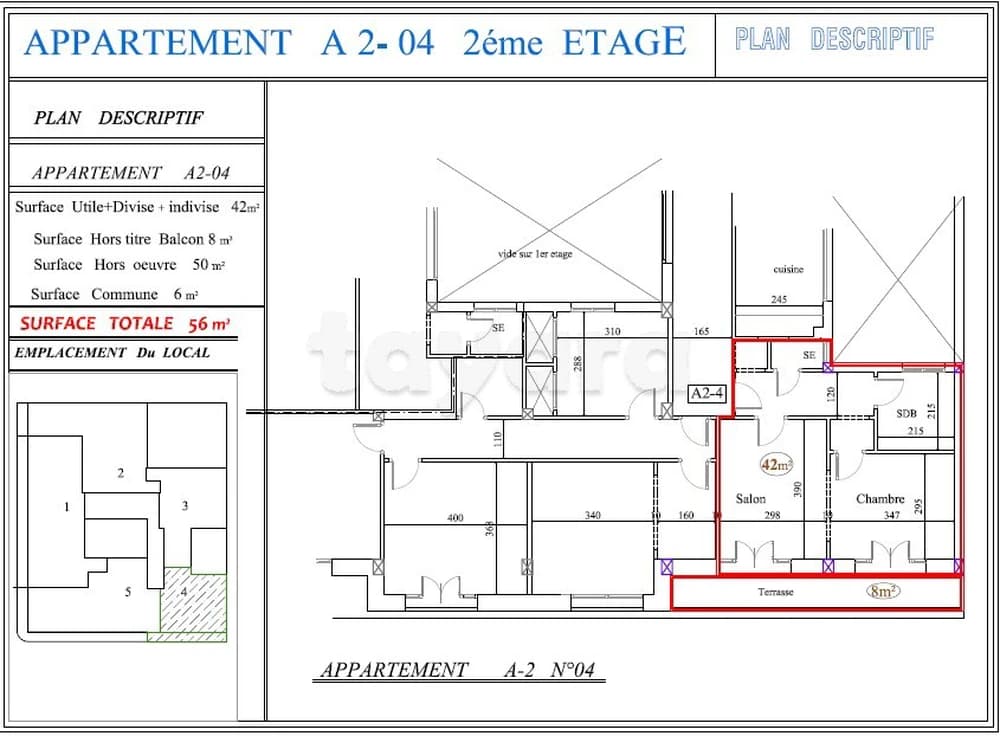 APPARTEMENT PRES DE LA BANQUE CENTRALE SOUSSE TEL : 55 52 52 55